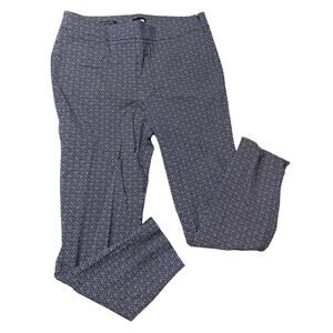 Talbots Chatham Ankle Pant, Blue and White Dot, Size 16